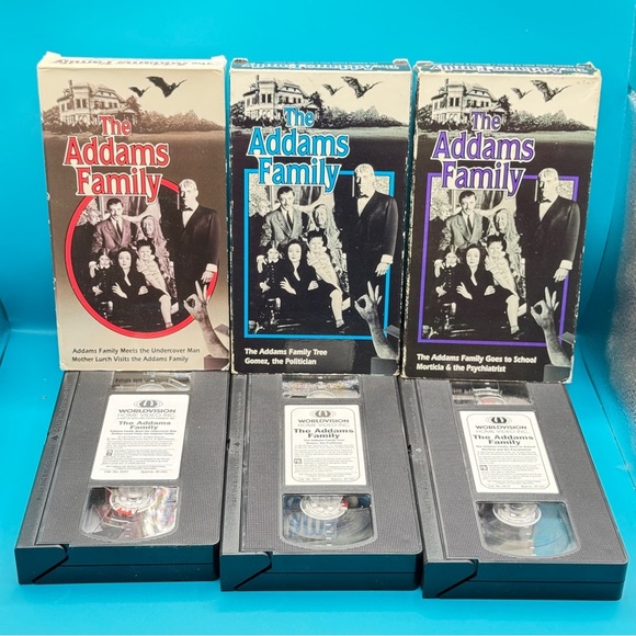Lot of 5 Vintage Addams Family VHS Worldvision Home Video Tested 1 Sealed Rare - Picture 8 of 15